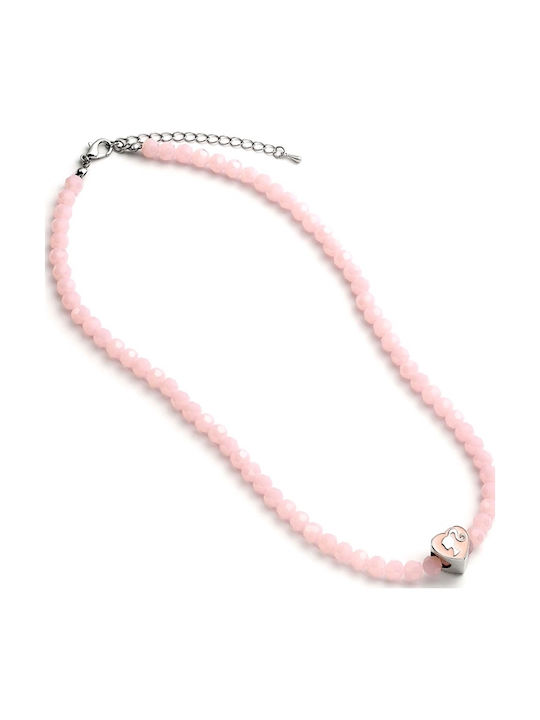 The Carat Shop Κολιέ με σχέδιο Καρδιά Ροζ