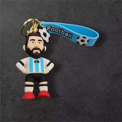 3D Keychain Messi Light Blue White Appearance