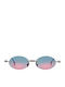Kuboraum Maske Men's Sunglasses with Silver Metal Frame and Silver Mirror Lens