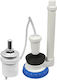 Ideal 2007171 Oscar Plast Integrierter Mechanismus für Porzellan-Spülkasten mit Luftmechanismus, verstellbarem Überlauf, 1-Funktions-Button Nr. 1, verrücktem Muttern, Typ Ideal