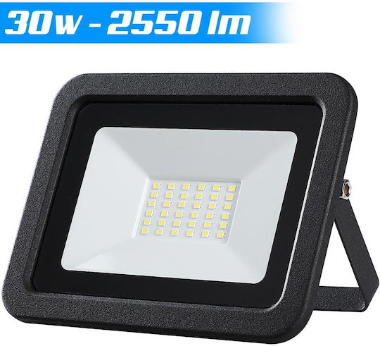 Bakaji Στεγανός Προβολέας LED 30W Ψυχρό Λευκό 6500K IP65
