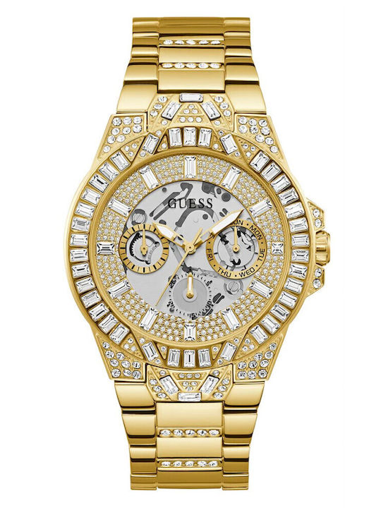 Guess Men's Watch 44mm Battery with Gold Metal Bracelet