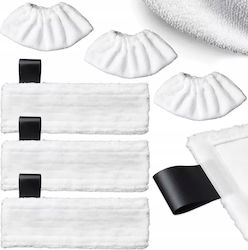 Set Cloths Karcher Sc Steam Cleaner 3x Floor Pad + 3x Hand Cover Replacement Easyfix System Microfiber