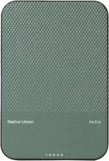 Native Union Re Classic MagSafe Power Bank 5000mAh 15W with USB-C Port Power Delivery Slate Green