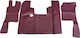 King Interior Set of Front and Rear Mats 4pcs Red