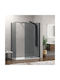 Karag Walkin 2 Фиксирана страна Душ 100x200см Дим Черно