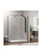Karag Walkin 2 Fixed Side for Shower 60x200cm Clear Glass Black