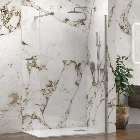 Karag Walkin 1 Fixed Side for Shower 120x200cm Clear Glass Cromo