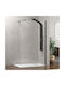 Фиксирана Преграда За Душ Прозрачно Стъкло Walkin 1 Gun Metal Karag 140x200см
