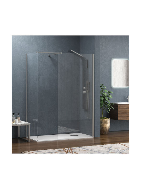 Karag Walkin 2 Fixed Side for Shower 50x200cm Clear Glass Cromo
