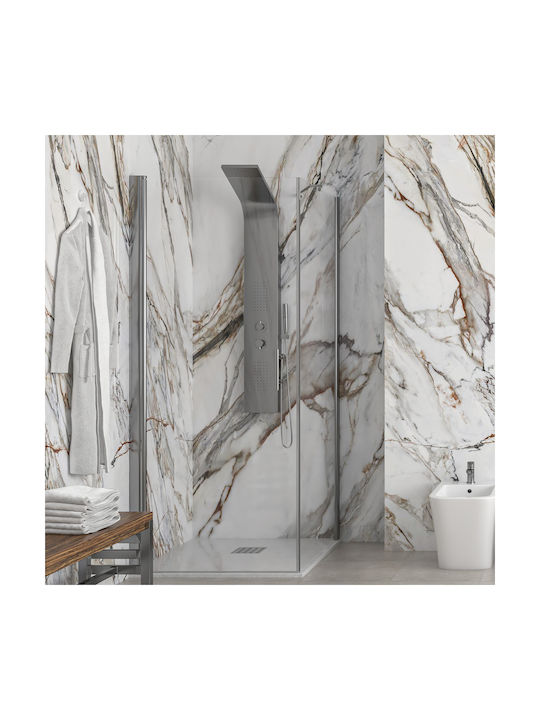 Karag S 28f Alto Feste Seite für Dusche 100x200cm Klarglas Cromo