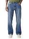 555 Herren Jeanshose Relaxed Gerade Passform Blau