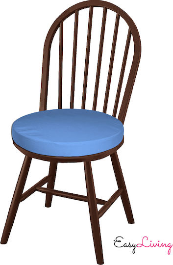 Go Smart Home Garden Chair Cushion Round Light Blue 45x45cm