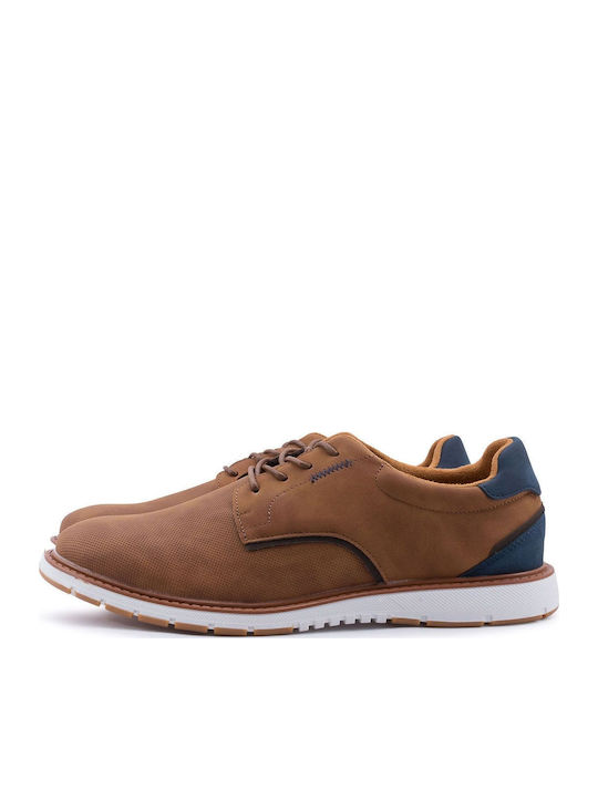 B-Soft Men's Leather Casual Shoes Brown