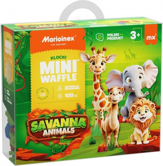 Marioinex Τουβλάκια Animals Savanna για 3+ Ετών 100τμχ