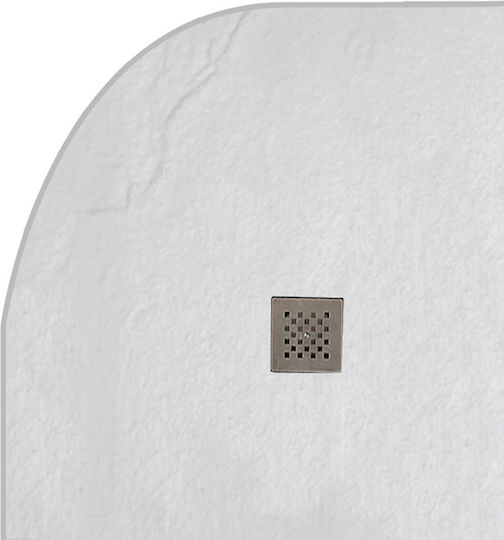 Karag Classic U-Shaped Acrilic Duș 90x90cm Albă