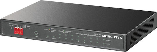 Mercusys MS110GMP v1 Unverwaltet L2 PoE+ Switch mit 8 Ports Gigabit (1Gbps) Ethernet