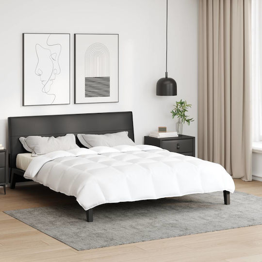 vidaXL Coverlet Queen Size White 240x220cm