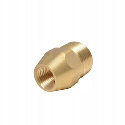Adapter M22x1,5m G1/4f Messing Reduktion Hochdruckreiniger Kompatibel Karcher Kranzle Sechskant Verriegelung