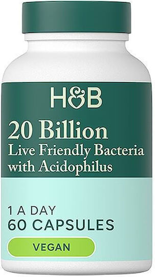 Holland & Barrett 20 Billion Live Friendly Bacteria Συμπλήρωμα με Προβιοτικά 60 κάψουλες
