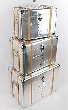 Atmosphera Set of Metallic Decorative Boxes Sky 3 Pieces
