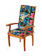 Garden Chair Cushion with Backrest Multicolour Leaf
