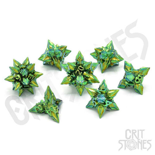 Critstones Metal Dice Set Unholy Bane 7 Dices