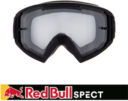 Motocross Goggles Spect Red Bull Whip Single Lens Black Clear