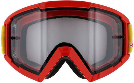 Μάσκα Motocross Spect Red Bull Whip Singel Lens Red Clear