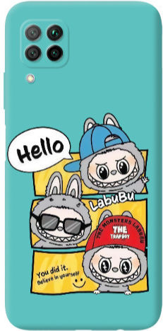 Huawei P40 Lite Labubu3 Turquoise Colored Silicone Tpu Θήκη