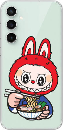 Samsung S23FE Labubu 1 Transparente Silikon TPU Handyhülle