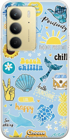 Beach Chillin Realme 14x 5G Flexible TPU Durchsichtige Silikon Handyhülle