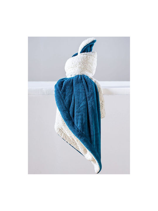Anna Riska Blanket Nursery Swaddling Blankets Heaven Petrol Blue 75x90cm