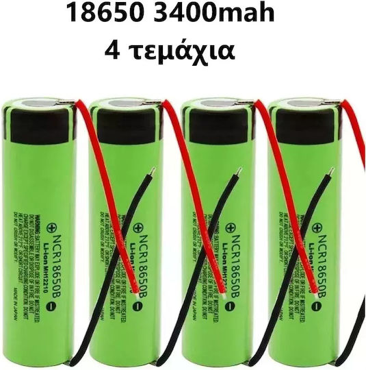 Panasonic Ncr18650b Baterii Reîncărcabile 18650 Li-ion 3400mAh 3.7V 4buc