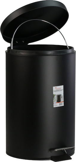Viosarp Viosarp Mülleimer Metallisch mit Pedal Schwarz 20lt