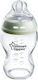 Tommee Tippee Glass Baby Bottle Closer To Nature Anti-Colic with Silicone Nipple for 0+, 0+ m, months Green 250ml
