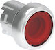 Illuminated Push Button Head Metal Premium Flat Reset Red Φ22