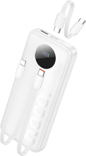 Hoco J132 Power Bank 10000mAh with USB-A Port and USB-C Port White