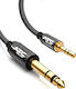 ATC Audio Cable 3.5mm Male - 3.5mm Male Black 2m with Gold Plated Terminals