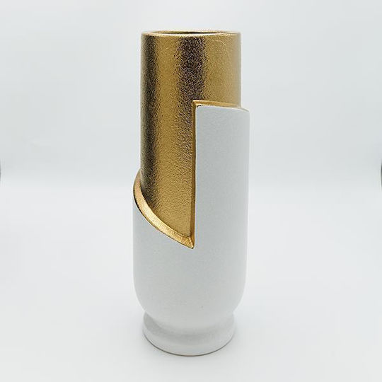 Διακοσμητικό Βάζο Keramik Weiß 13.5x13.5x36.5cm 1Stück