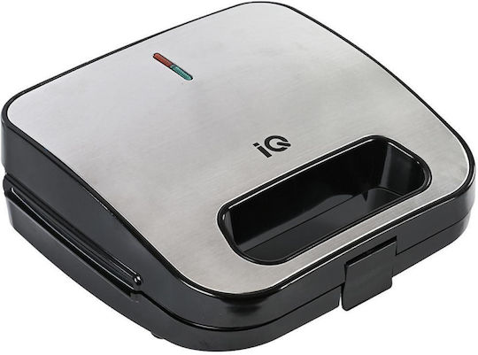 IQ Sandwich Maker with Removable Plates for 2 Sandwiches 750W Inox