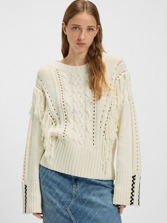 Damen Pullover Ecru