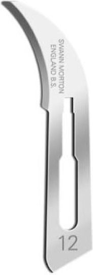 Surgical Blades Stainless Steel Disposable Swann Morton 100 Pieces 12