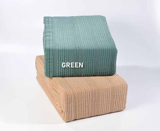 Down Town Home Κουβέρτα Μονή 170x240εκ. Green