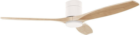 Forlight Stem Evo Deckenventilator 132cm mit Leuchte Braun / Weiß