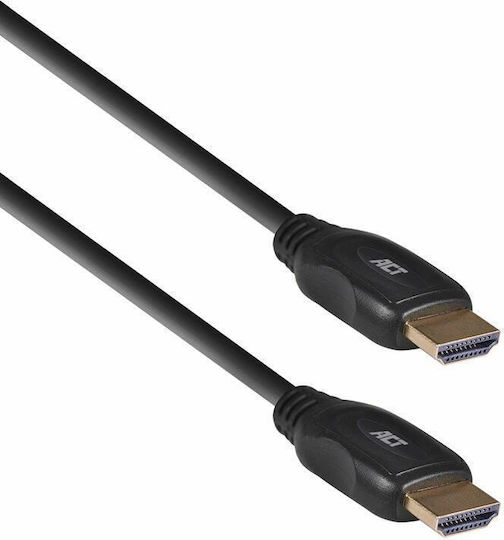 Act Ac3802 Cablu HDMI M La HDMI M 2.5m Negru 4K@60Hz