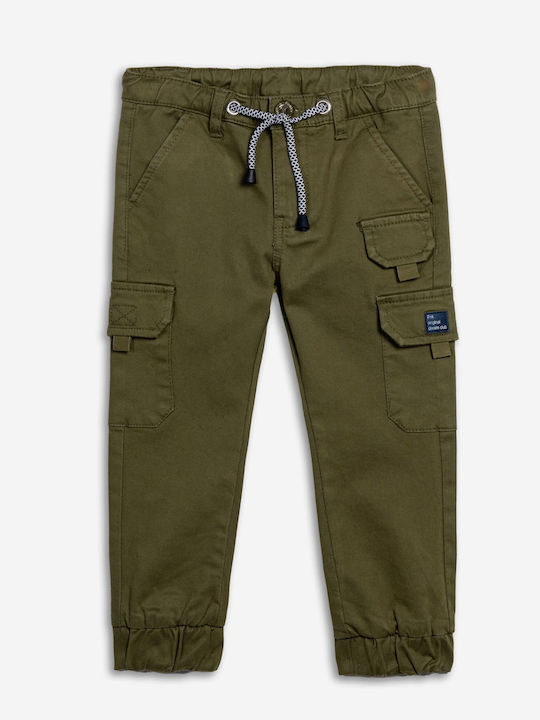 Funky Kinder Schlaghose Cargo Stoff Grün