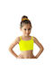 Kokoracostume Kids' Dance Crop Top Lycra Spandex Yellow