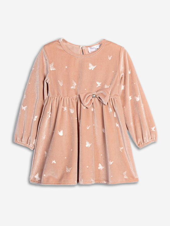 Rochie pentru Copii Mânecă lungă Catifea Roz