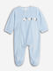 Funky Babystrampler Langärmliges Samt Hellblau